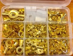 336 Adet Sarı Terminal Seti Yuvarlak, erkek, dışı (Oto Tip Pabuç)