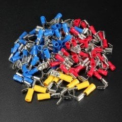 50 adet Ek Çıkışlı 6,3mm İzoleli Soket Ucu Fiş (0,5-6,0mm2)