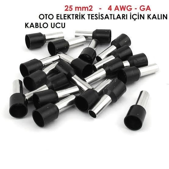 25 mm (4 AWG) izoleli kablo yüksüğü (50 Adet)