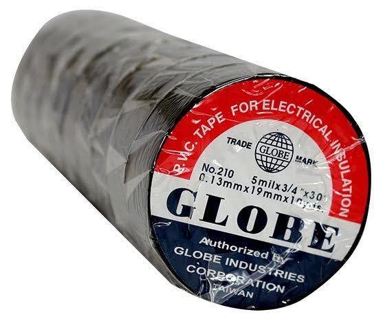 10 Adet İzole GLOBE Elektrik Bant Siyah