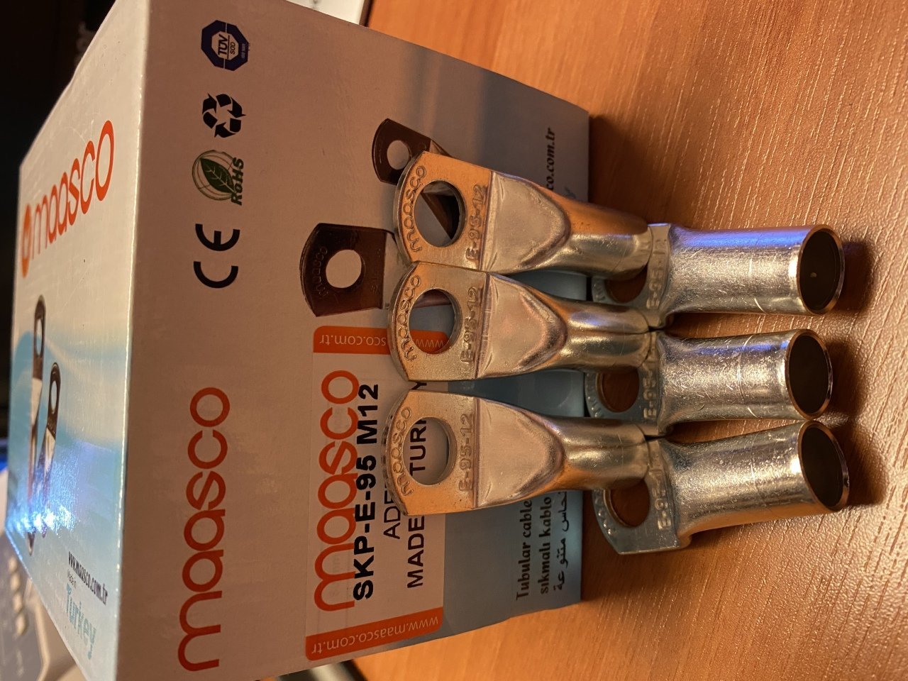 SKP 95mm2 M10/M12 Delik Sıkmalı Kablo Pabucu S-95-M10 (Extra Kalın) - 25 Adet