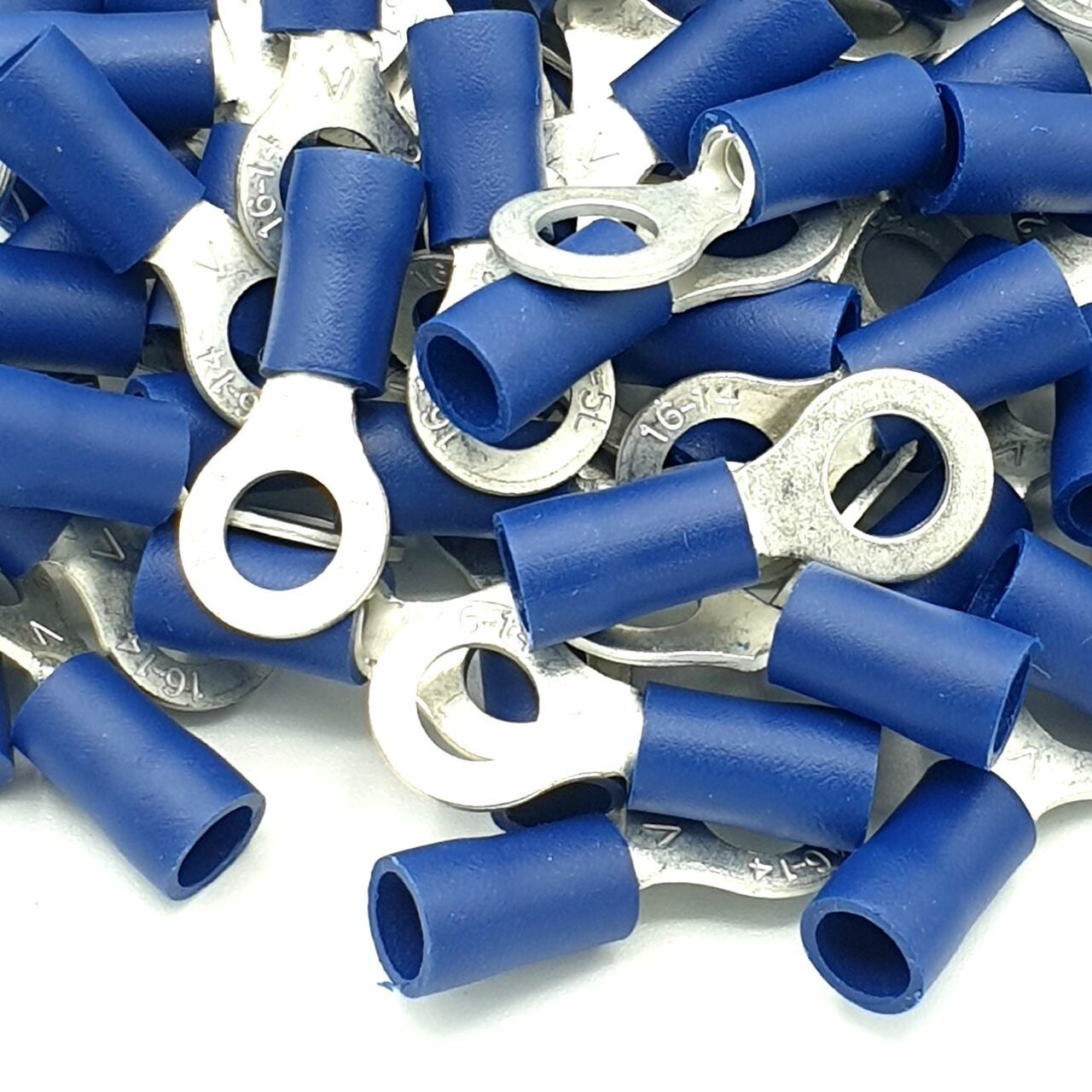 200 Adet Mavi Yuvarlak kablo pabucu 1.5-2.5 mm M6 Delikli