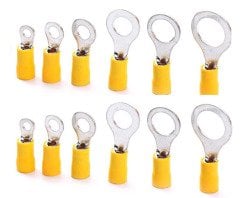 100 Adet Sarı Yuvarlak kablo pabucu 4-6 mm