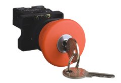 Q40mm Acil stop plastikli butonu (çevirmeli-Anahtarlı)(1 Adet) Kalıcı Anahtarlı