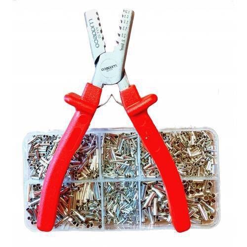 2000 parça izolesiz yüksük seti + YYT-22 pense (0,5-2,5)