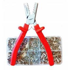 2000 parça izolesiz yüksük seti + YYT-22 pense (0,5-2,5)