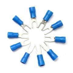 200 Adet Mavi Çatal Tip kablo pabucu 1.5-2.5 mm