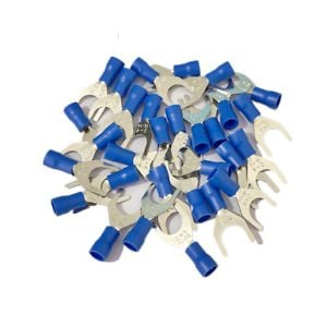 200 Adet Mavi Çatal Tip kablo pabucu 1.5-2.5 mm M6 Delikli