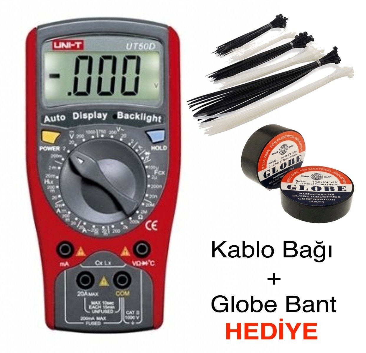 UT-50D Genel Tip Dijital Multimetre + Hediye