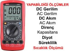 UT-58D Dijital Multimetre AC/DC/1000V/20A + Hediye