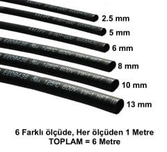 Isıyla Daralan Makaron Kablo Seti (6 Çeşit Herbiri 100 Cm) WOER