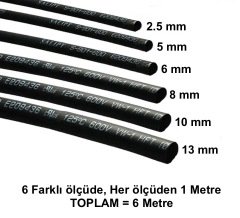 Isıyla Daralan Makaron Kablo Seti (6 Çeşit Herbiri 100 Cm) WOER