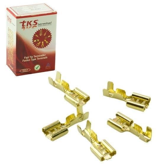 300 adet SF1D 6.3mm Dişi Sarı Terminal