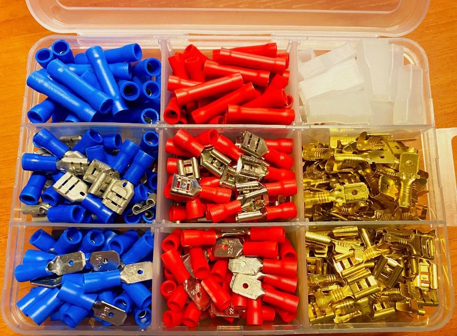 340 Adet dışı erkek kablo ucu-sarı terminal ve EK birleştirici