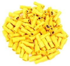 20/40 Adet Kablo Ucu Tam İzoleli Dişi 6,3mm Soket Fiş 0.5-1-1.5-2.5-4 Sarı (4-6 mm2) - 40 Adet