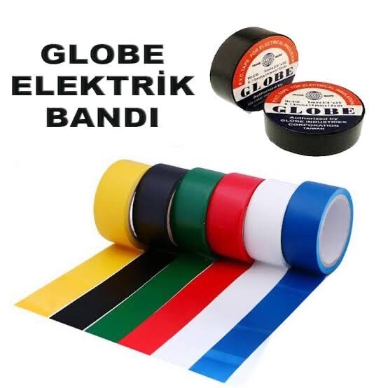 1 Adet İzole GLOBE Elektrik Bant (Renkli)