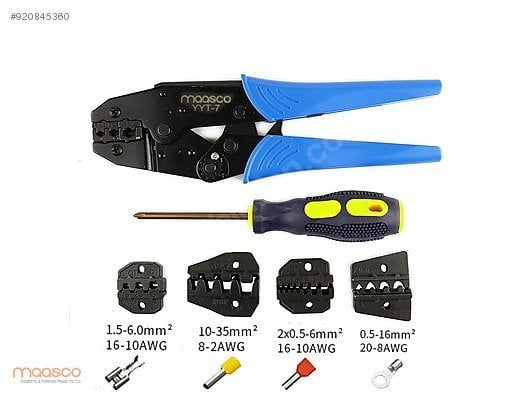 YYT-7 Setli (Çantalı) Yüksük,izole,terminal Sıkma Pensesi