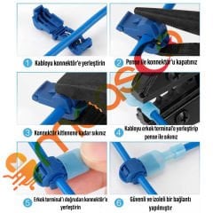 (5 Takım) T-Soket kablo kesmeden hızlı ve kolay kablo ekleme Sarı (4-6 mm2)