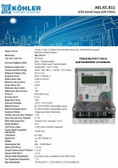Köhler Kombi Trifaze Elektronik Elektrik Sayacı AEL KC 811 (tedaş şartnamesine UYGUN)