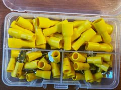 100 parça tam izoleli dışı ve erkek terminal seti 0,5-6 mm2 kablo pabucu