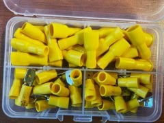 100 parça tam izoleli dışı ve erkek terminal seti 0,5-6 mm2 kablo pabucu