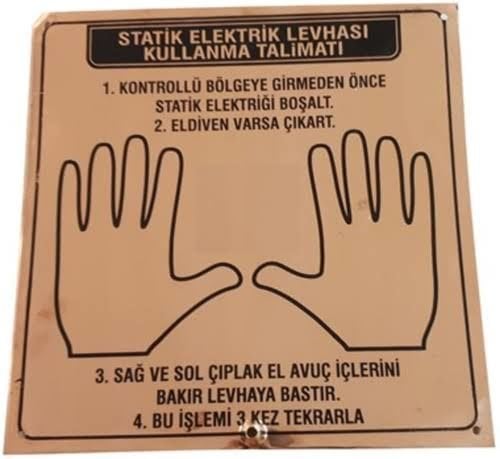Maasco Statik Topraklama Levhası (çift el)- SAF BAKIR