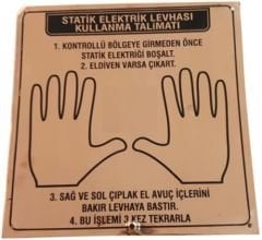 Maasco Statik Topraklama Levhası (çift el)- SAF BAKIR