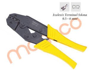 YYT – 11 (İZOLESİZ TERMİNAL SIKMA PENSESİ 0.5 – 6 MM²)