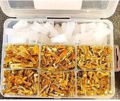 530 Parça sarı izolesiz terminal karışık seti (oto tip pabuç)