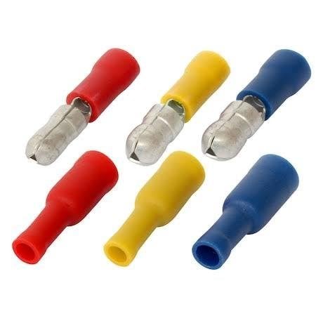 (200 Adet) maasco Tam izoleli Dışı Faston + Erkek 0.5-6.0 mm2